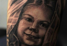портрет дочери тату