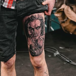  Татуировка на ноге 